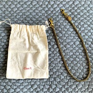 Clare Vivier Gold shoulder purse strap